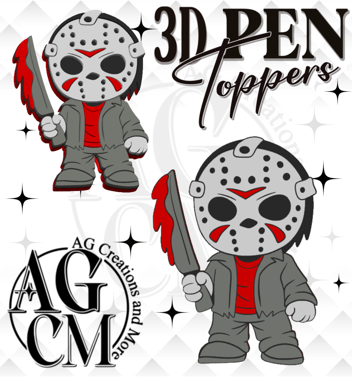 Scary Guy (Version 2) 3D Pen Toppers (wholesale)