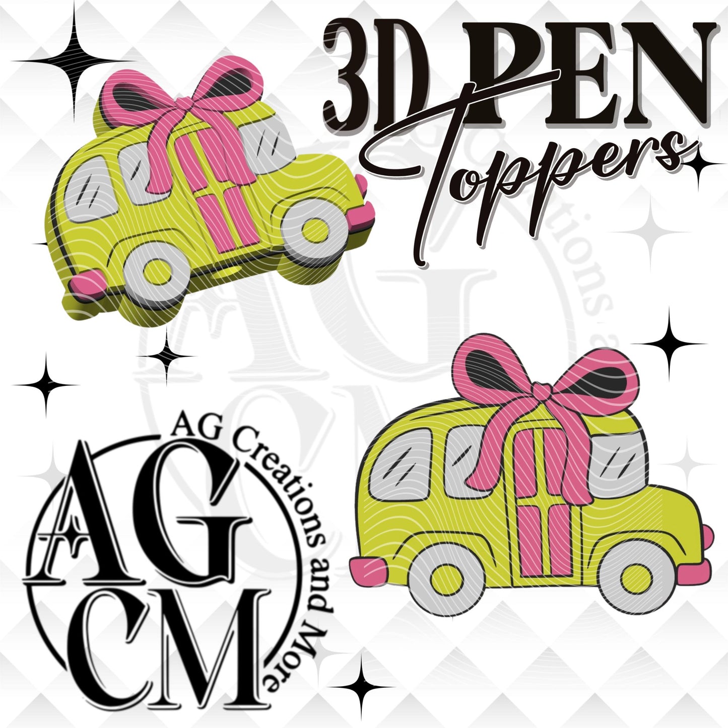 Cute Bus Pen Toppers (wholesale)