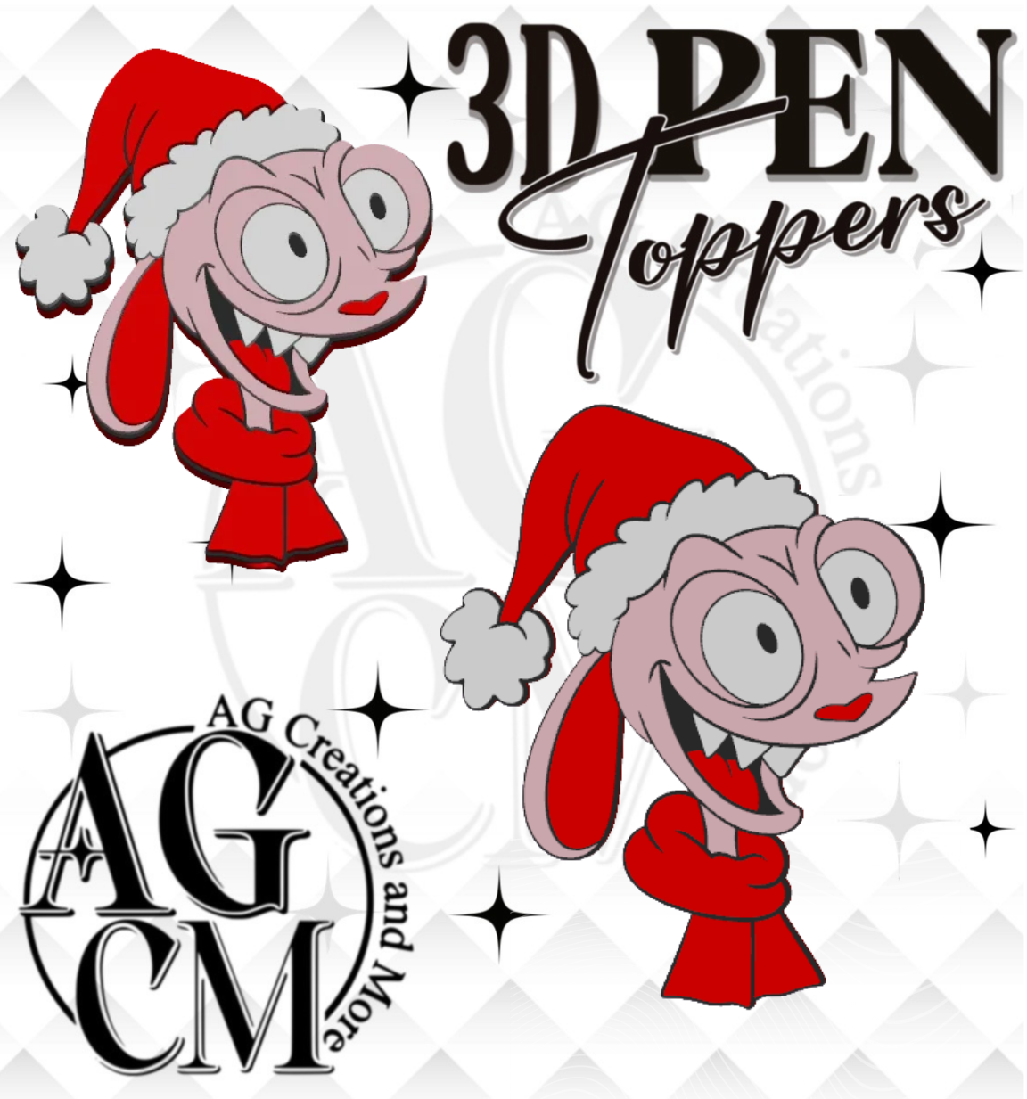 90s Silly Kitty 3D Pen Toppers (wholesale)