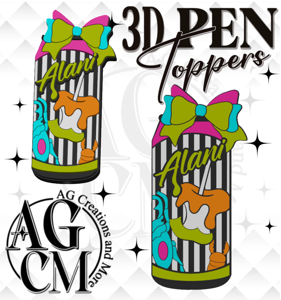 Nu drink beetle 3D Pen Toppers (wholesale)