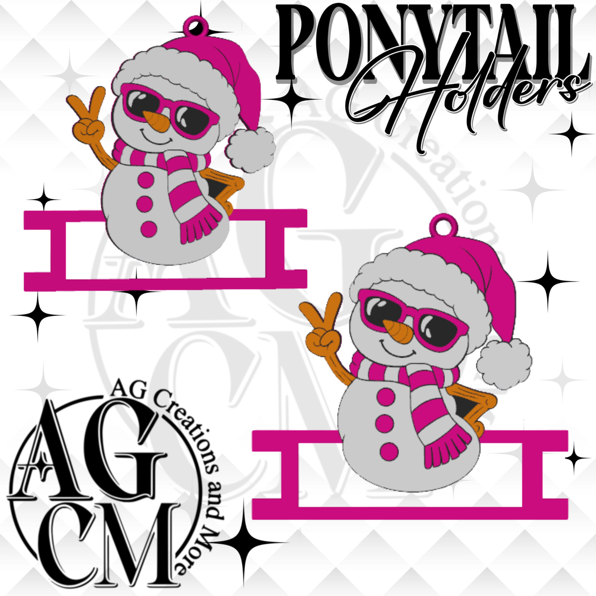 Snowman 3D Ponytail Holder 3MF File