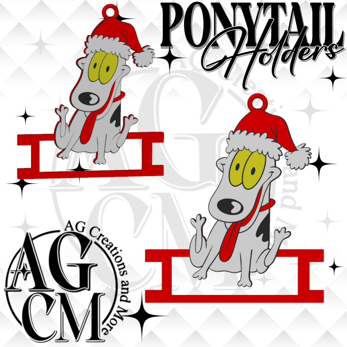90s Silly Pup 3D Ponytail Holder (wholesale)
