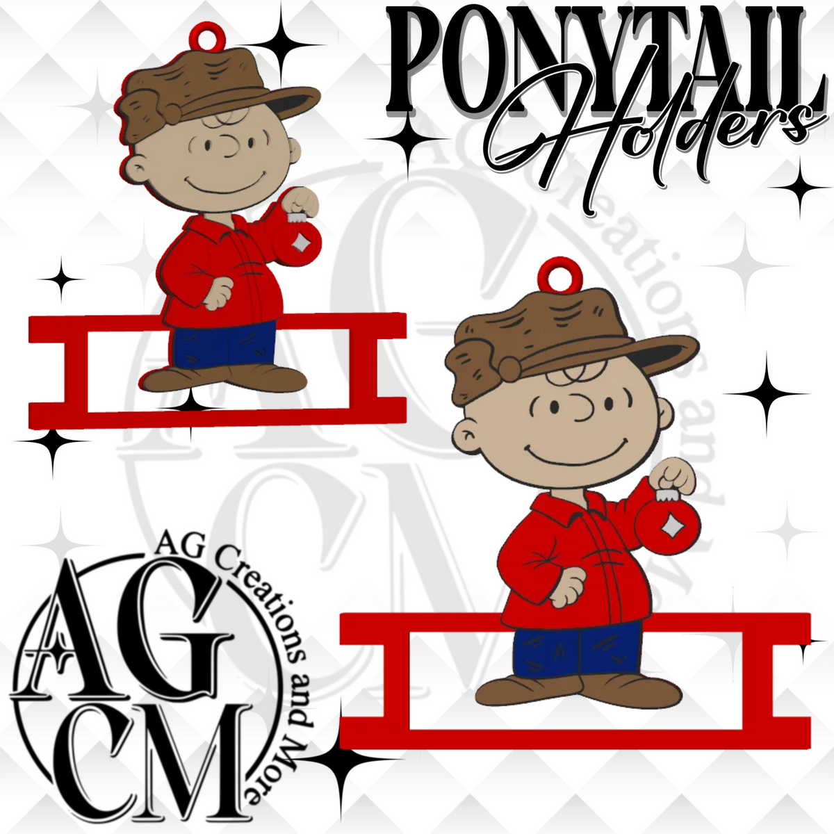 CB Christmas 3D Ponytail Holder 3MF File