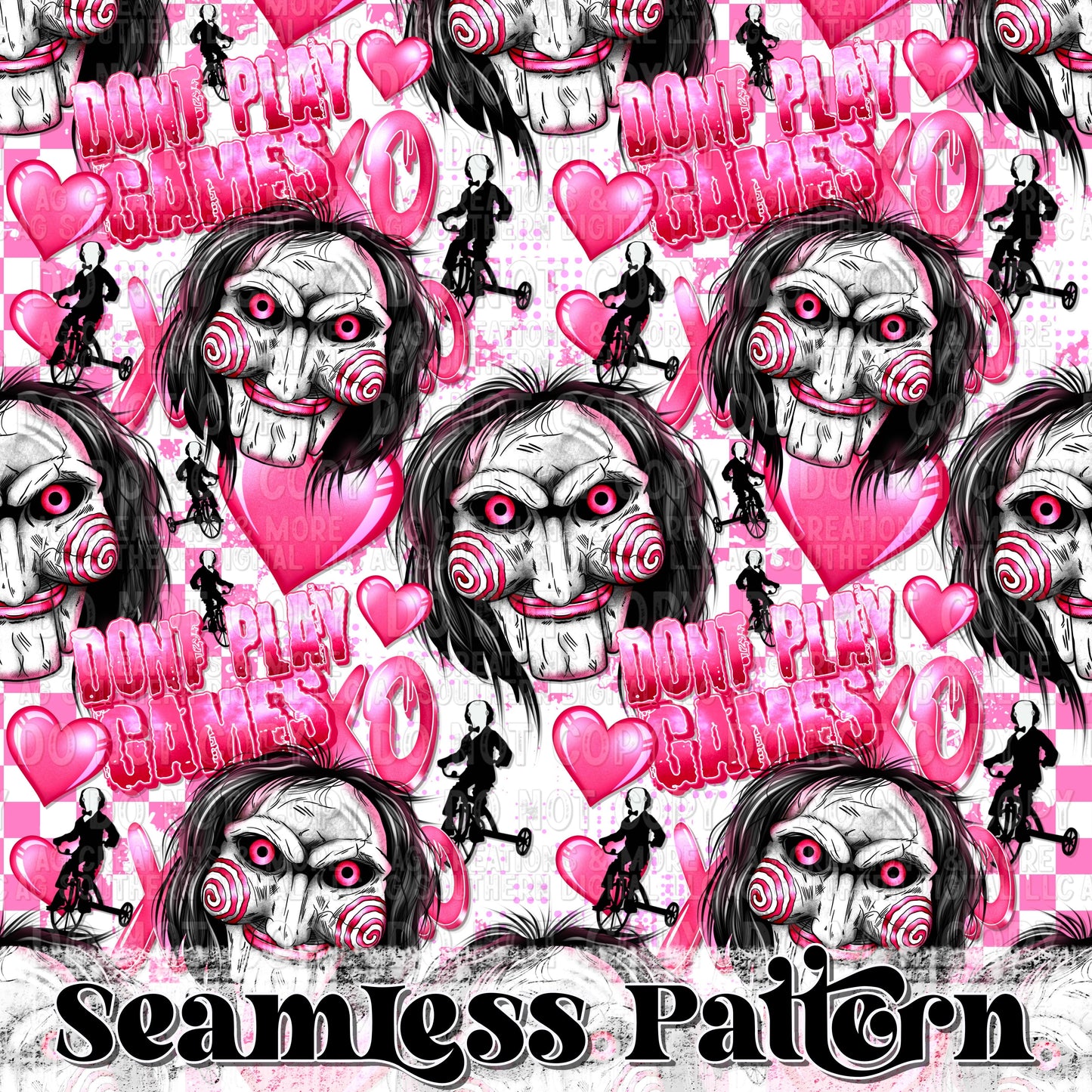 Don't Play Games Seamless Pattern