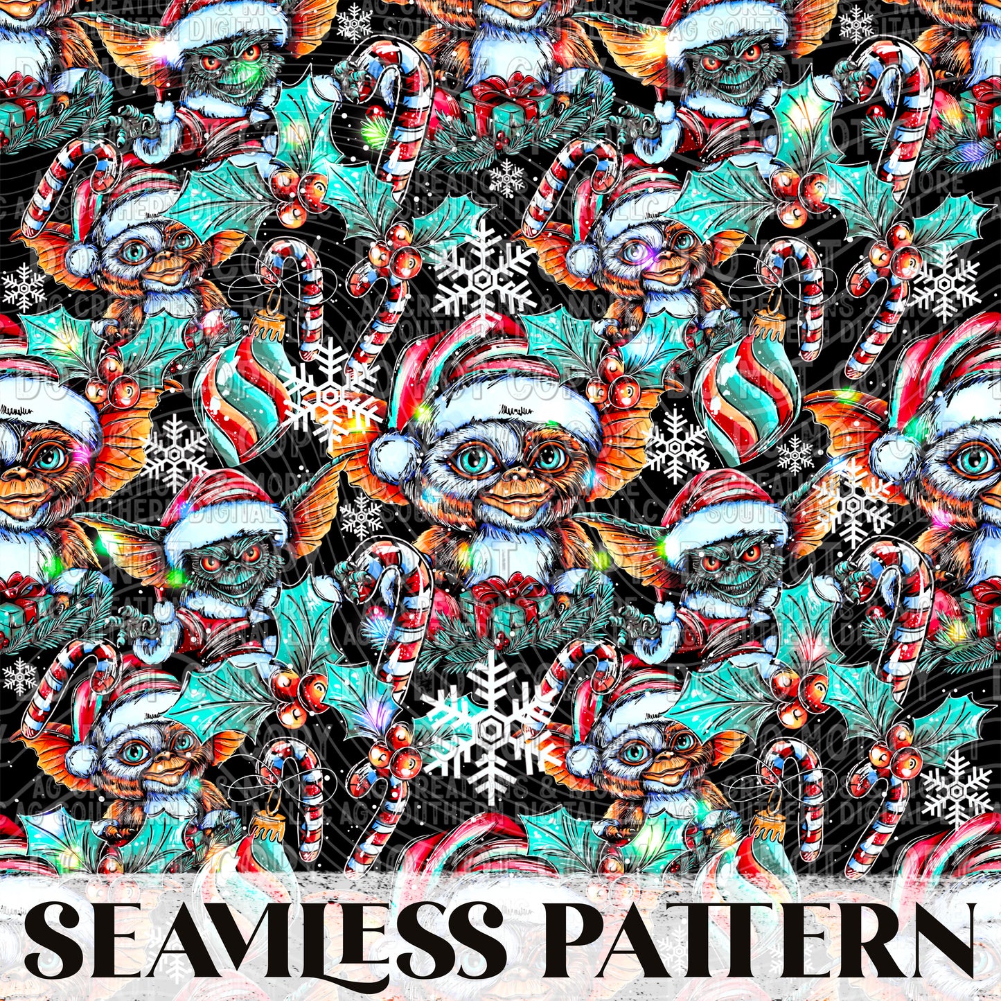Gizmo Seamless Pattern PNG