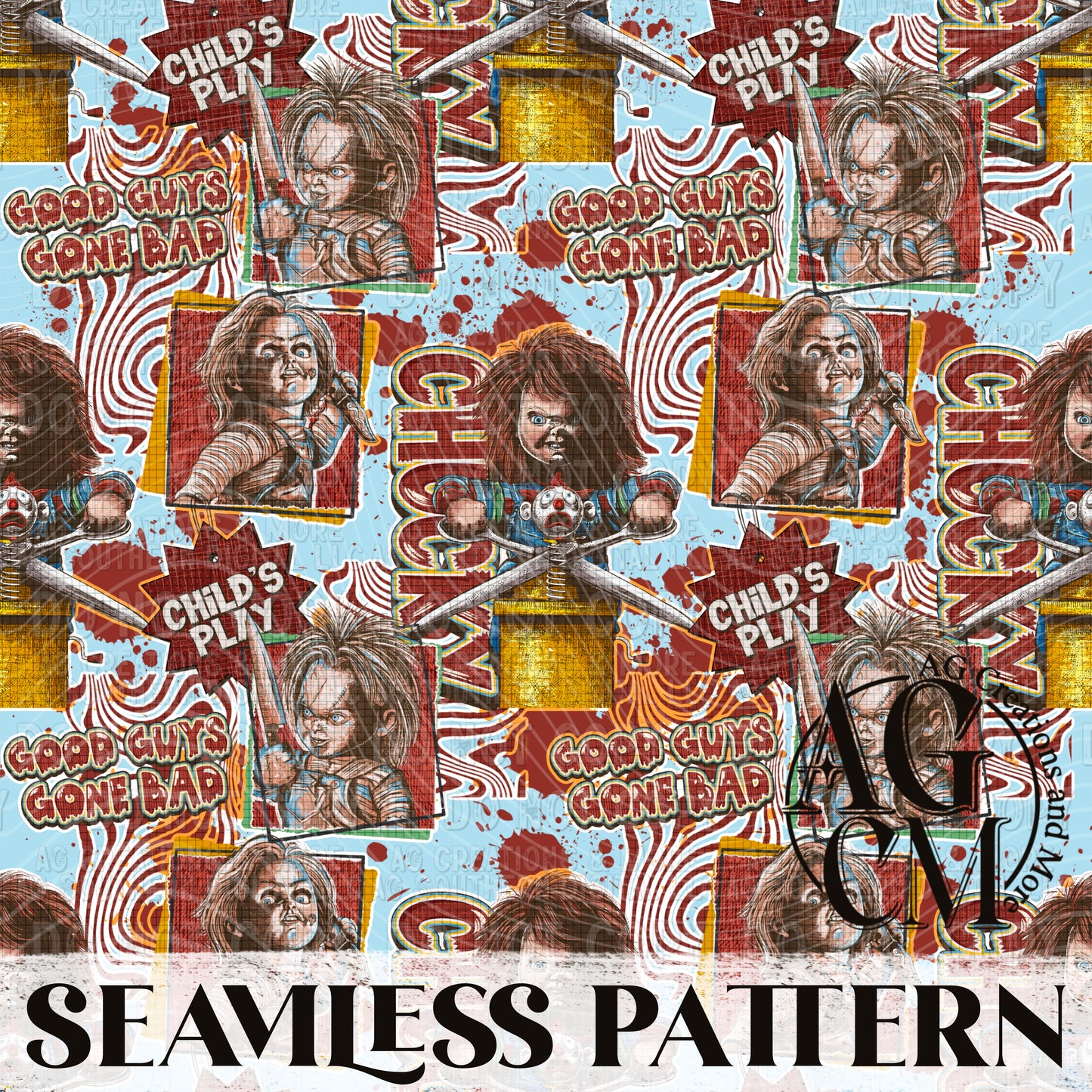 Good Guy Seamless Pattern PNG