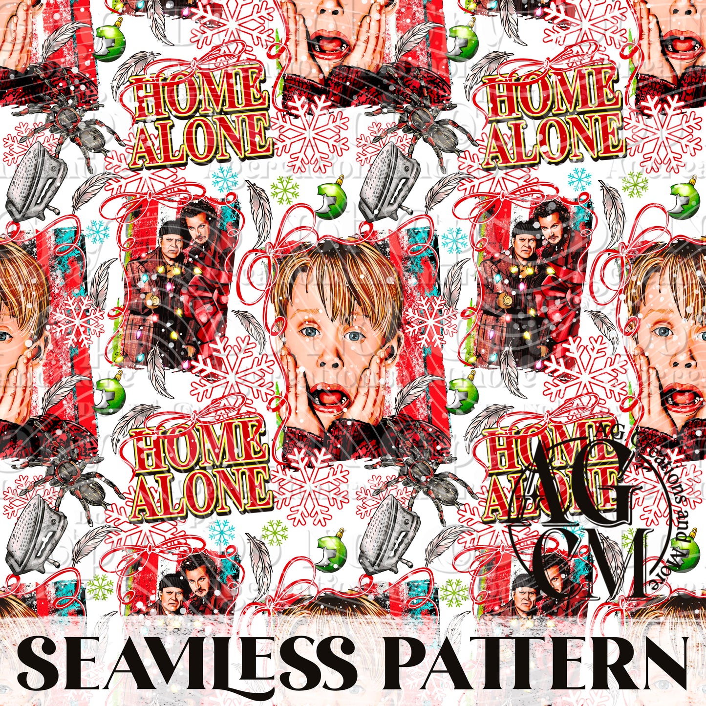 Kevin Seamless Pattern PNG