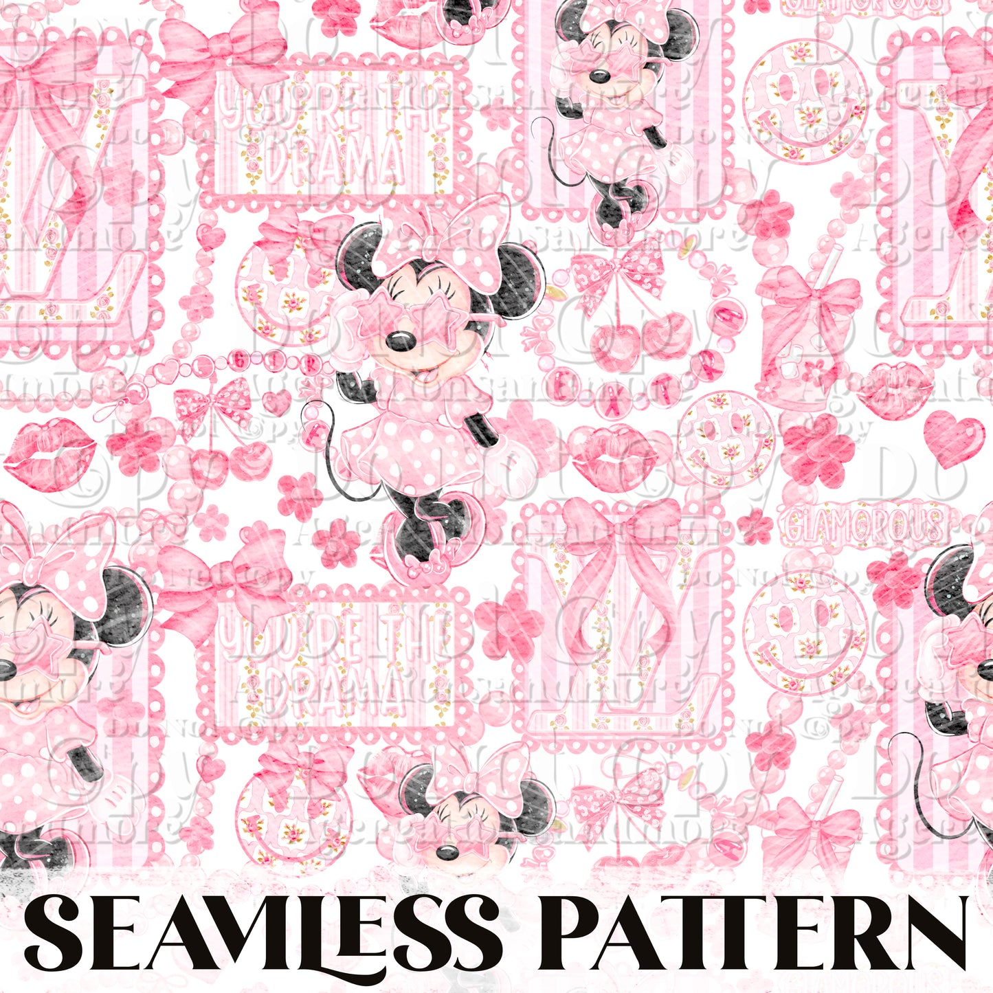 Glamour Seamless Pattern PNG