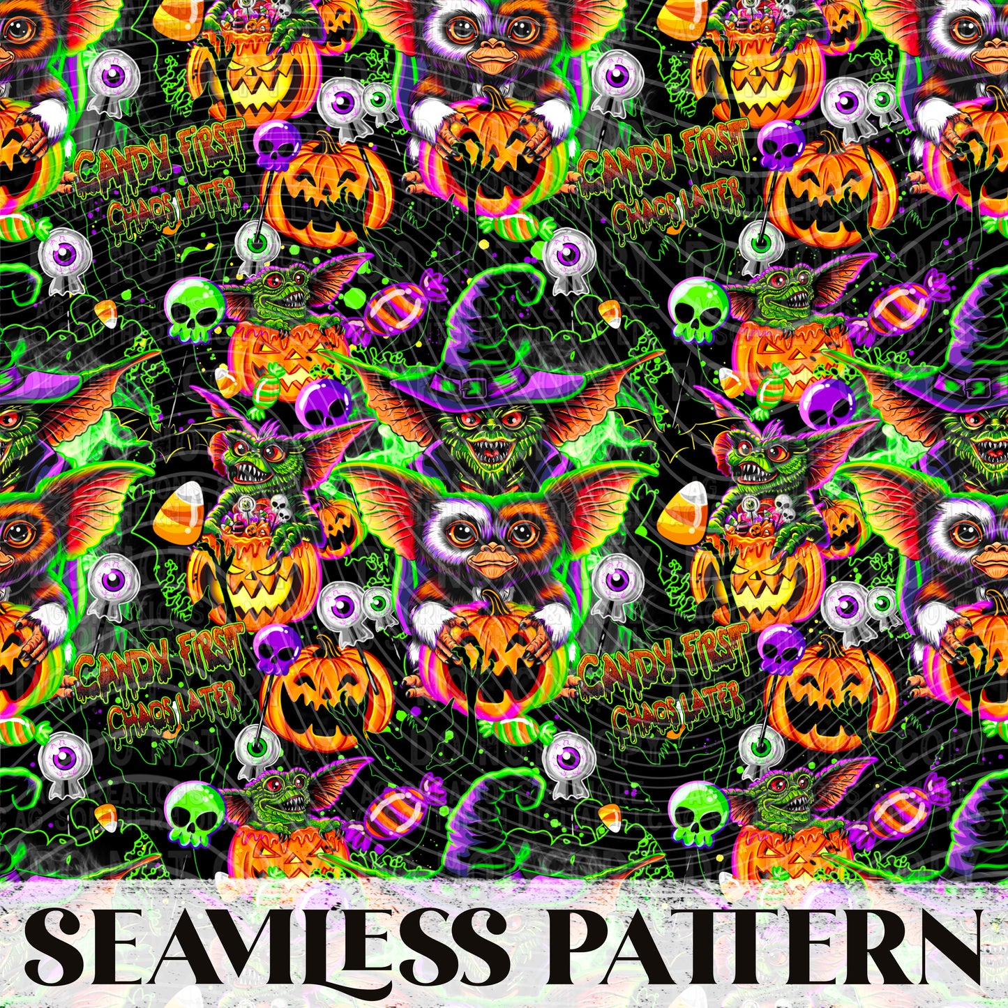 G- Candy Chaos Seamless Pattern PNG