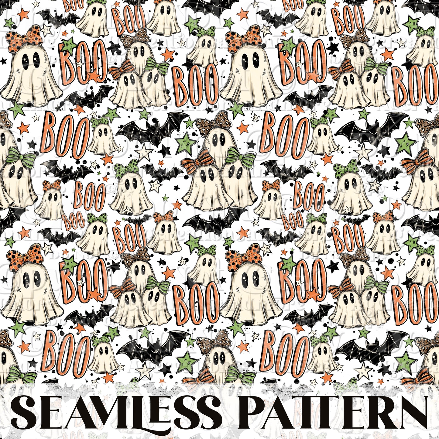 Boo Seamless Pattern PNG