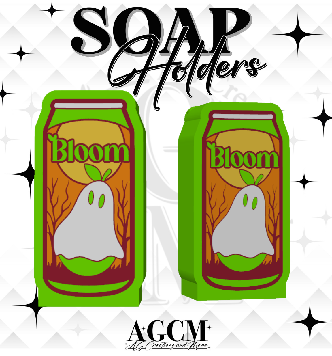 Ghost Energy Drink 3D Soap Holders STL / 3MF Files