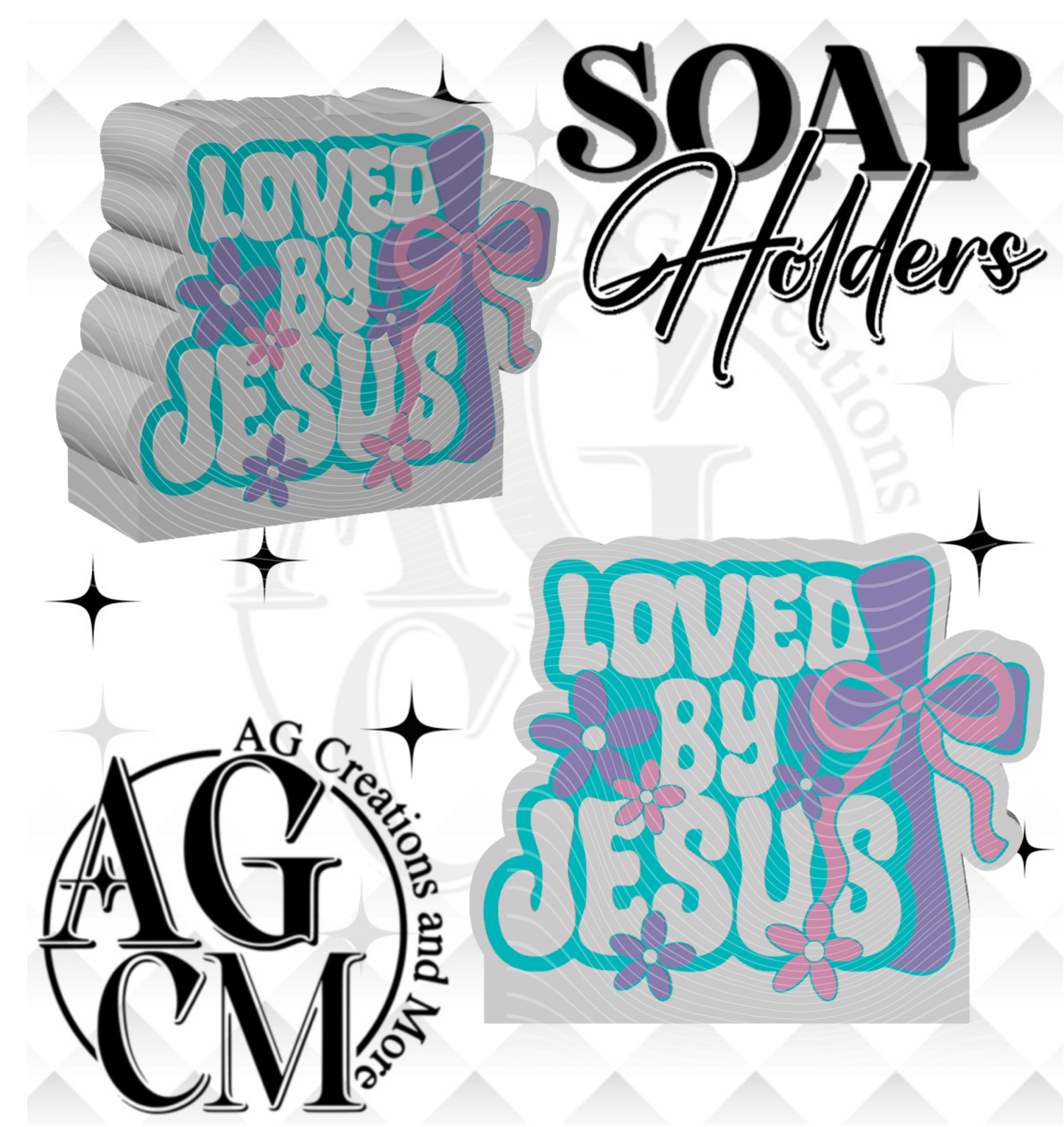 Loved By Jesus 3D Soap Holders STL / 3MF Files