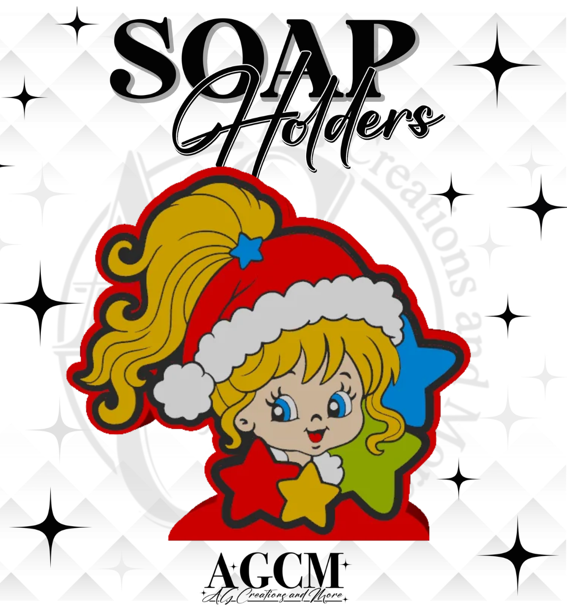 Rainbow Girl Christmas 3D Soap Holders STL / 3MF Files