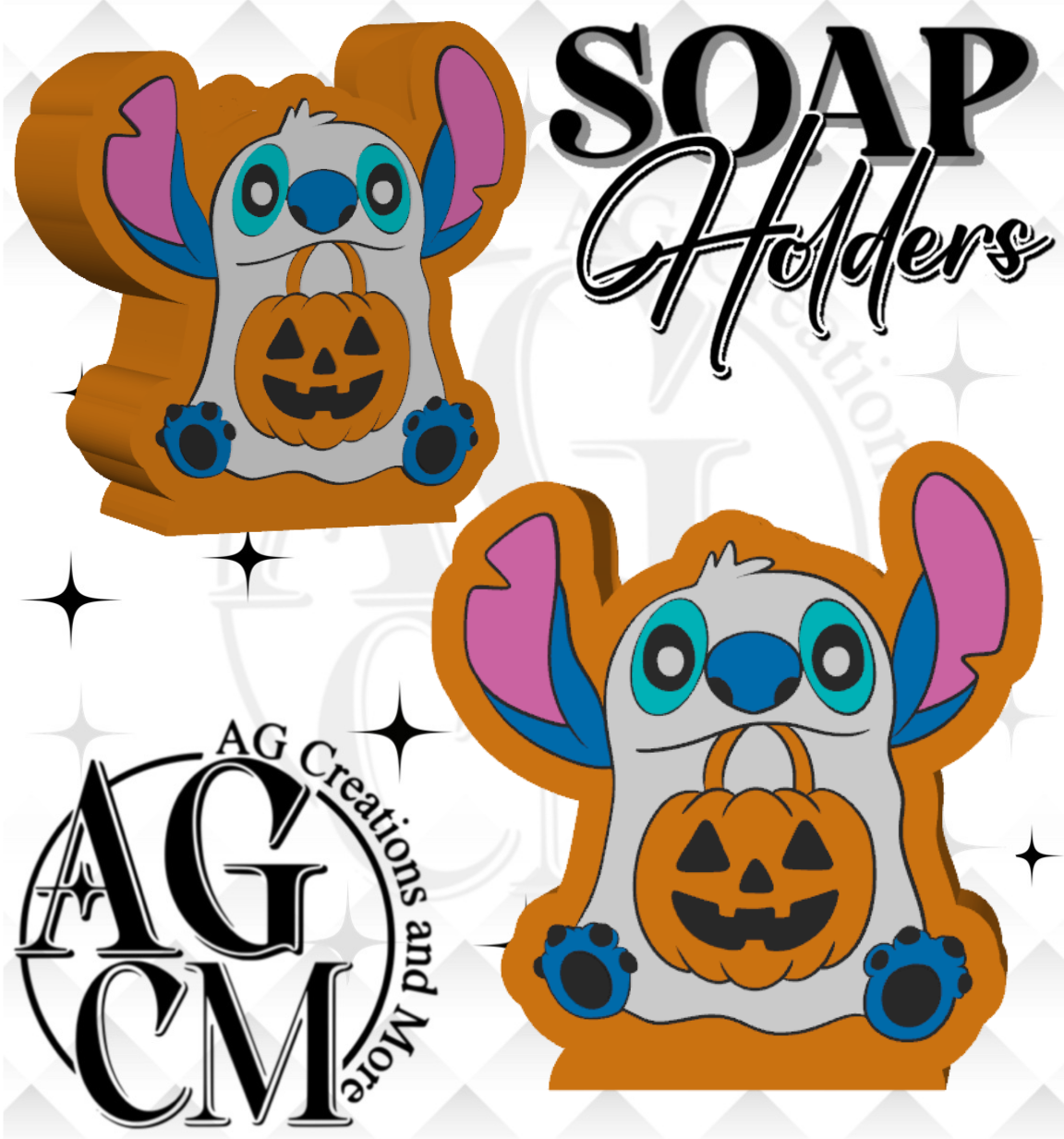 Blue guy ghost 3D Soap Holders STL / 3MF Files