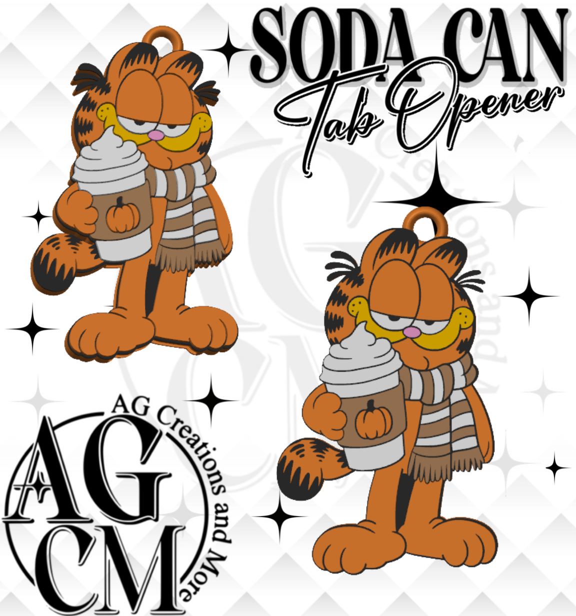 Fall Orange Cat Tab Opener (wholesale singles)