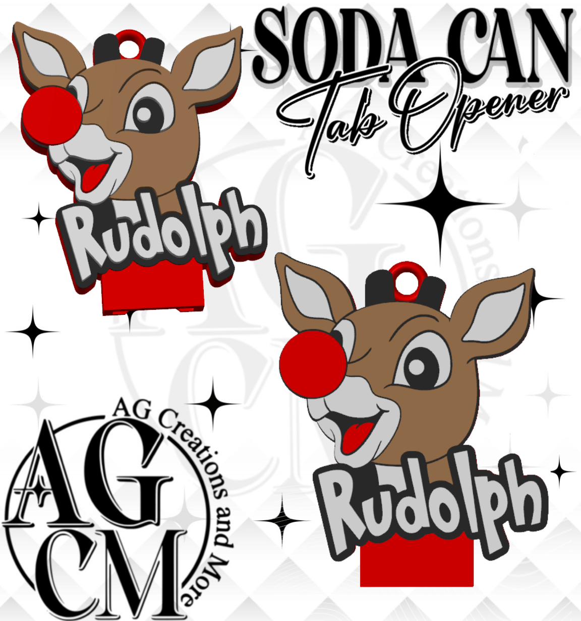 Red Nose Reindeer Tab Opener (wholesale singles)