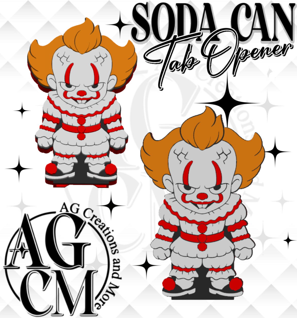 Clown Tab Opener STL 3MF File