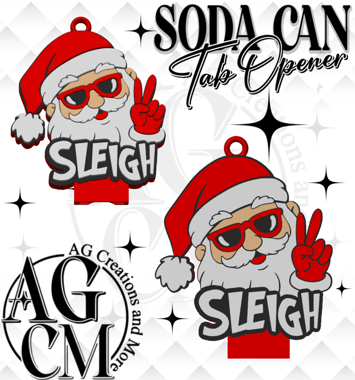 Santa Sleigh Tab Opener (wholesale singles)