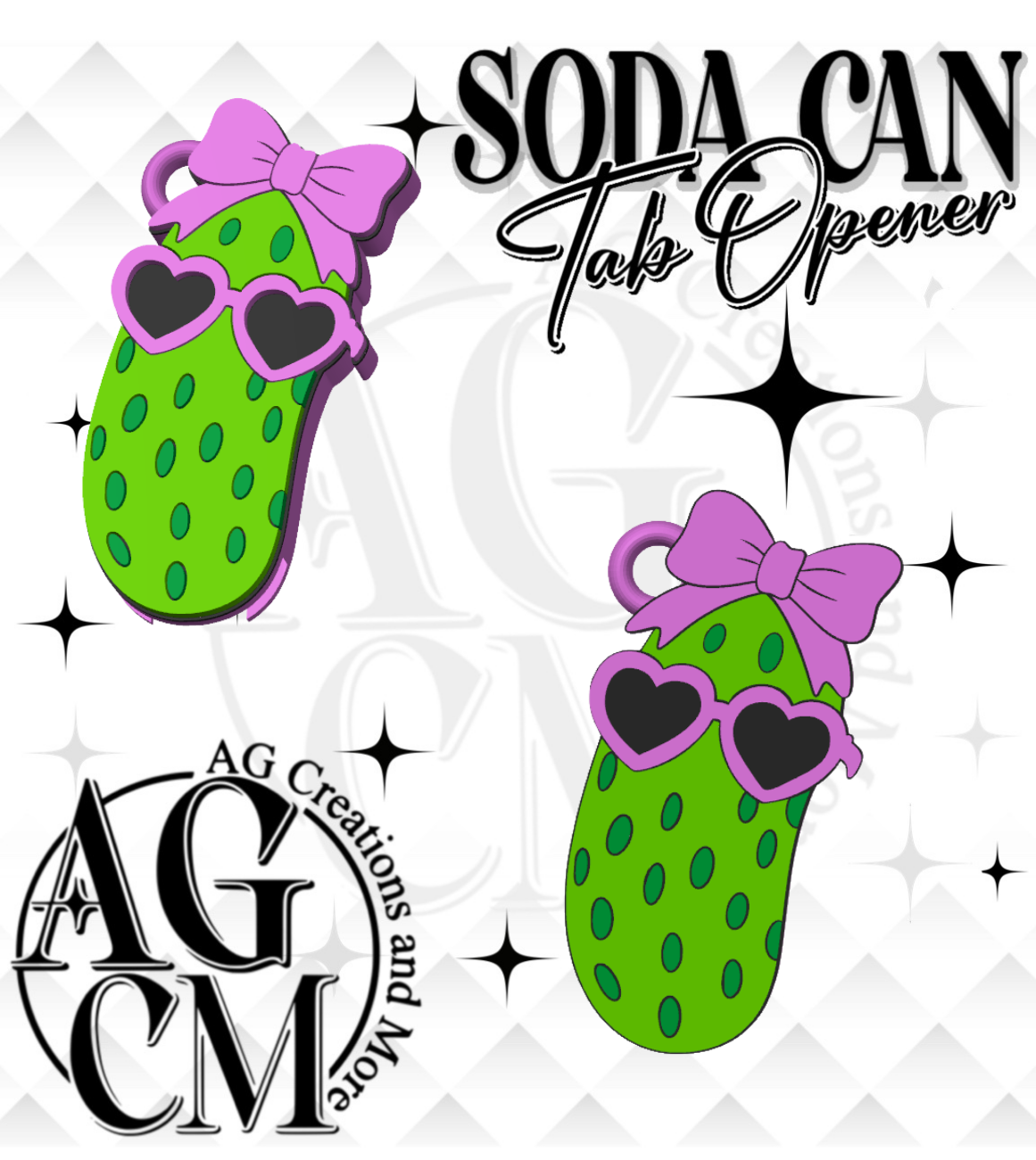 Pickle Soda Tab Opener STL 3MF File