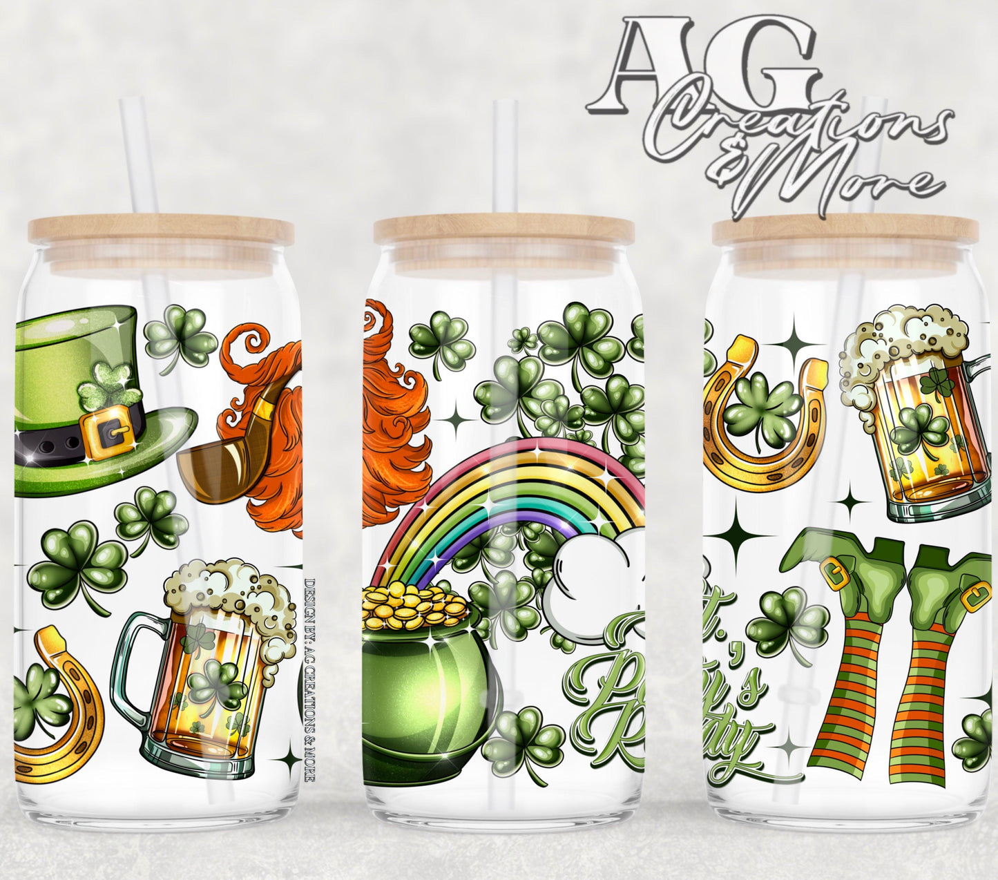 St. Patrick’s Day 16oz Glass Digital