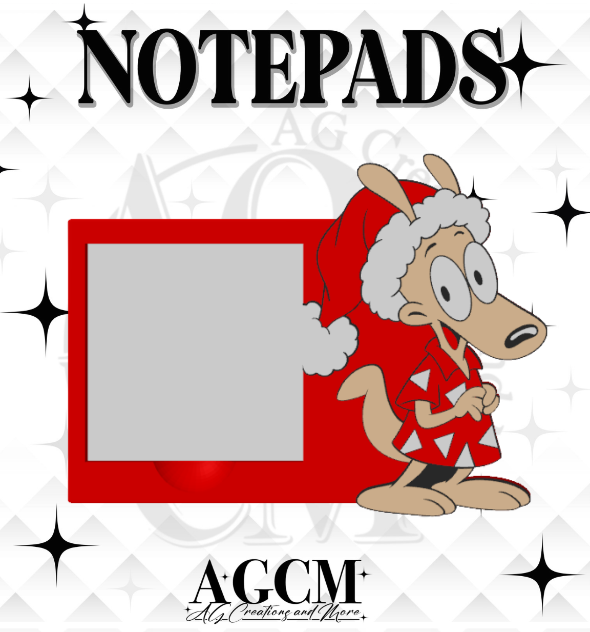 90s Wacky Wallaby 3D Sticky Notepad (wholesale)