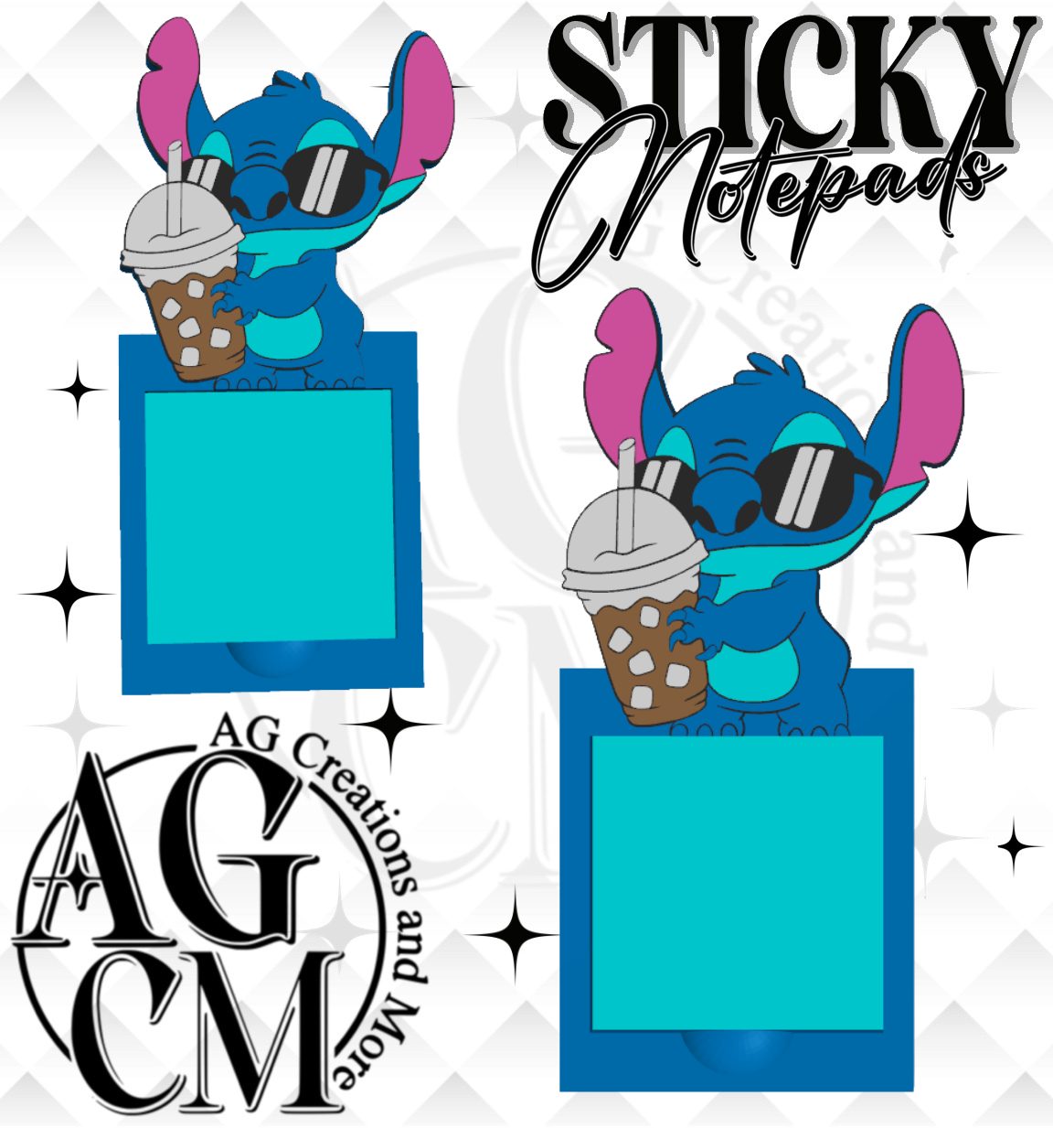 Blue Guy Coffee 3D Sticky Notepad STL 3MF files