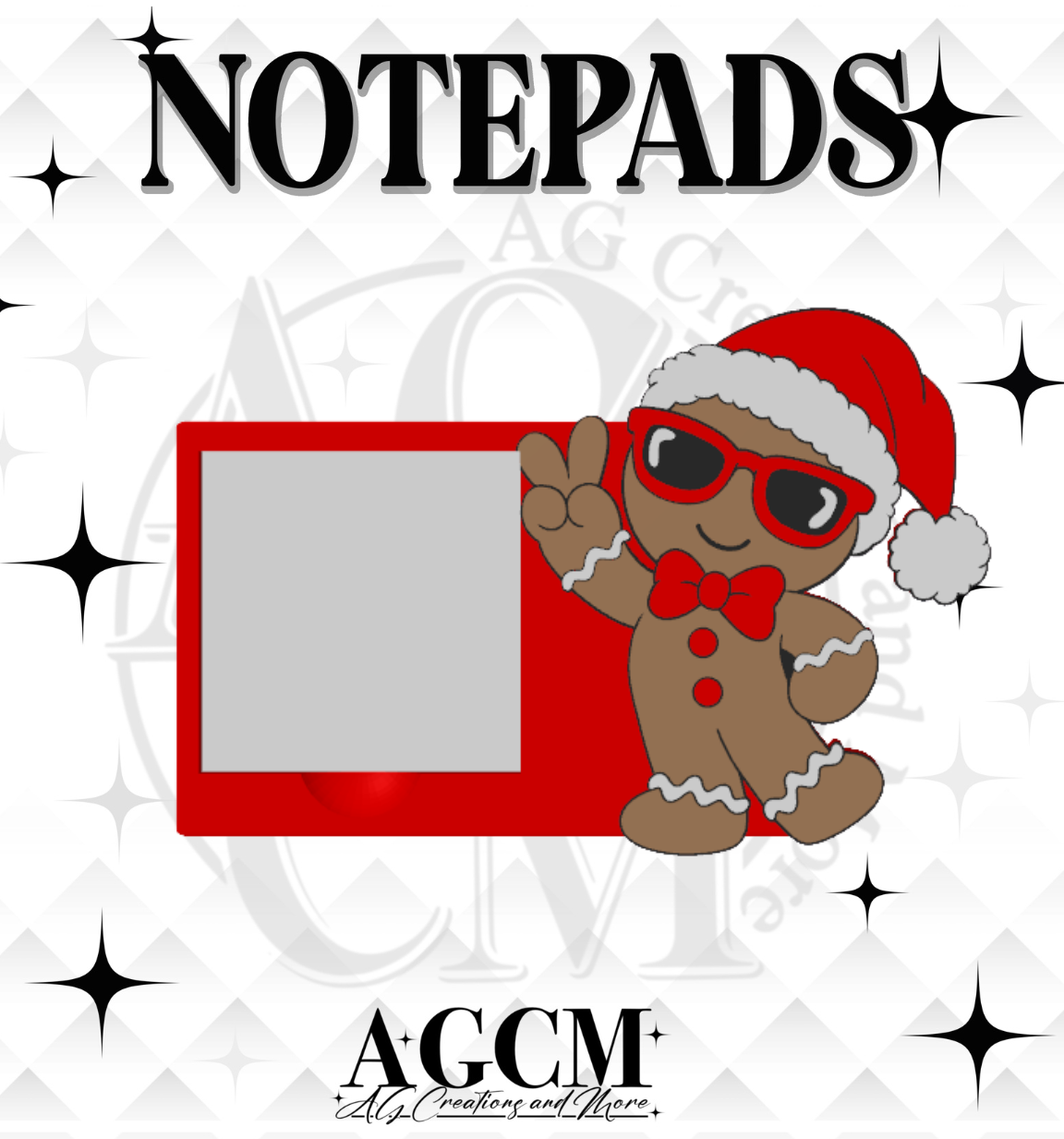 Gingerbread 3D Sticky Notepad STL 3MF files