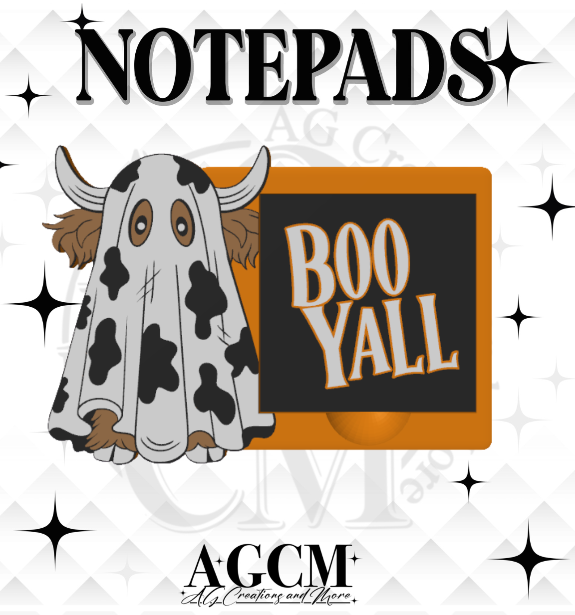 Boo yall 3D Sticky Notepad STL 3MF files