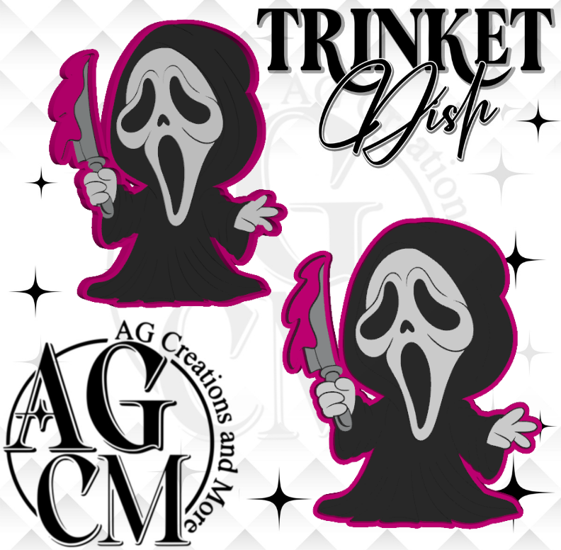ghost F pink 3D Trinket Dish (wholesale)