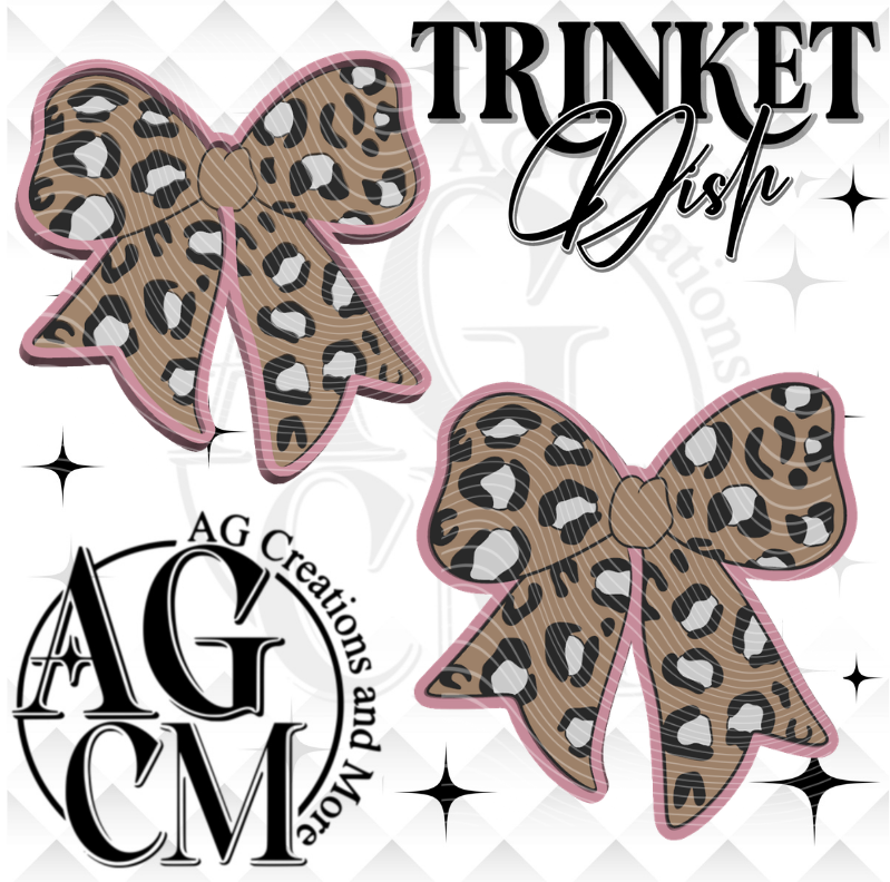 Leopard bow Trinket Dish (wholesale)