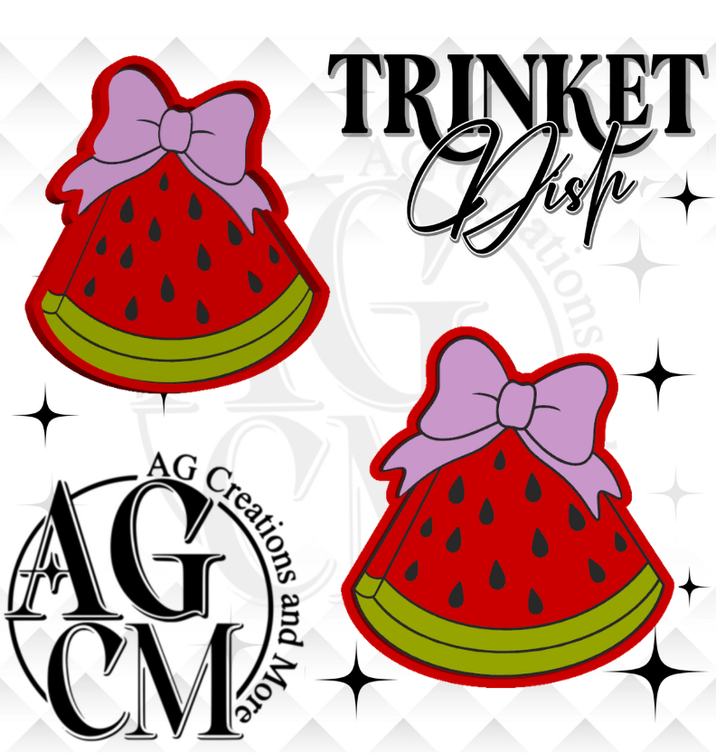 Watermelon 3D Trinket Dish STL/ 3Mf