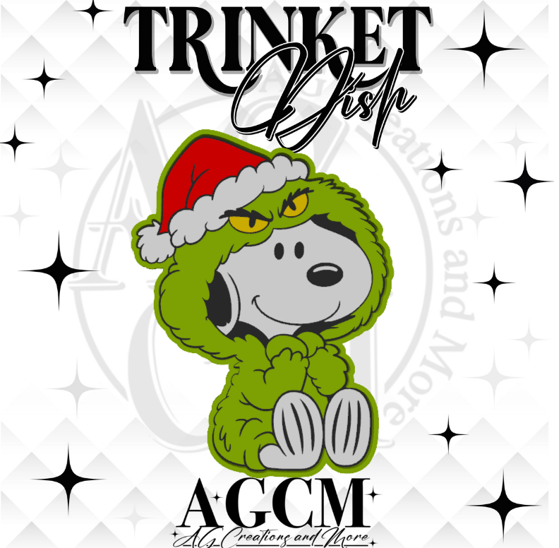 G- Christmas Pup 3D Trinket Dish (wholesale)