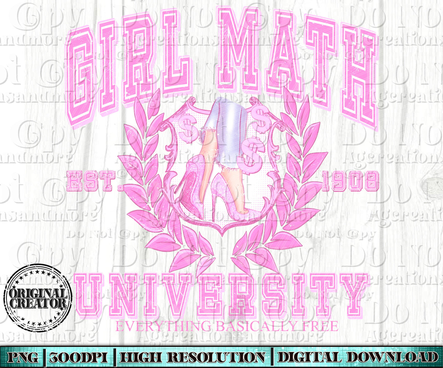 Girl Math University Digital Download