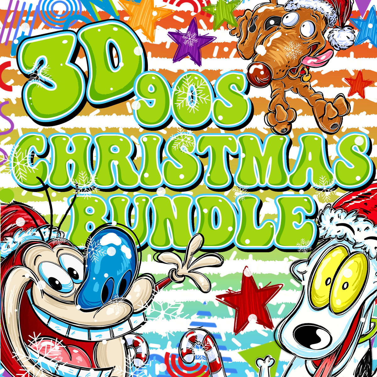 3D 90s Christmas 3D Bundle