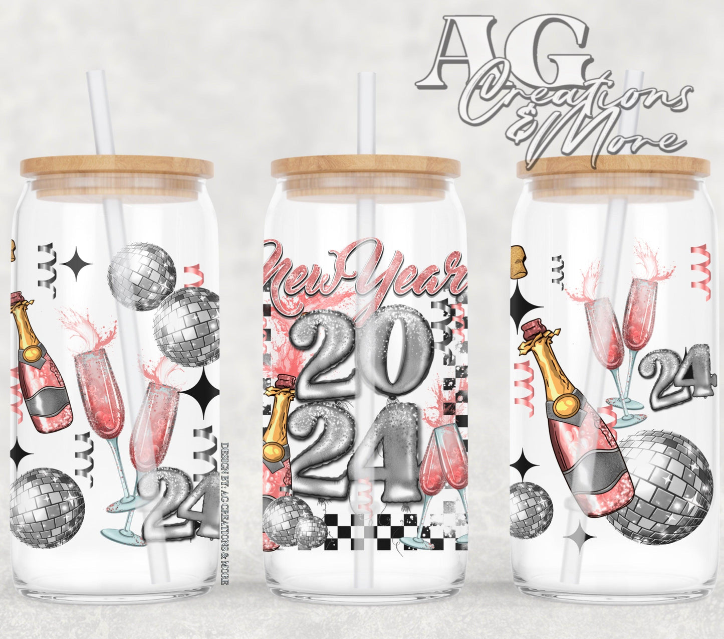New Year 2024 16oz Glass Digital File