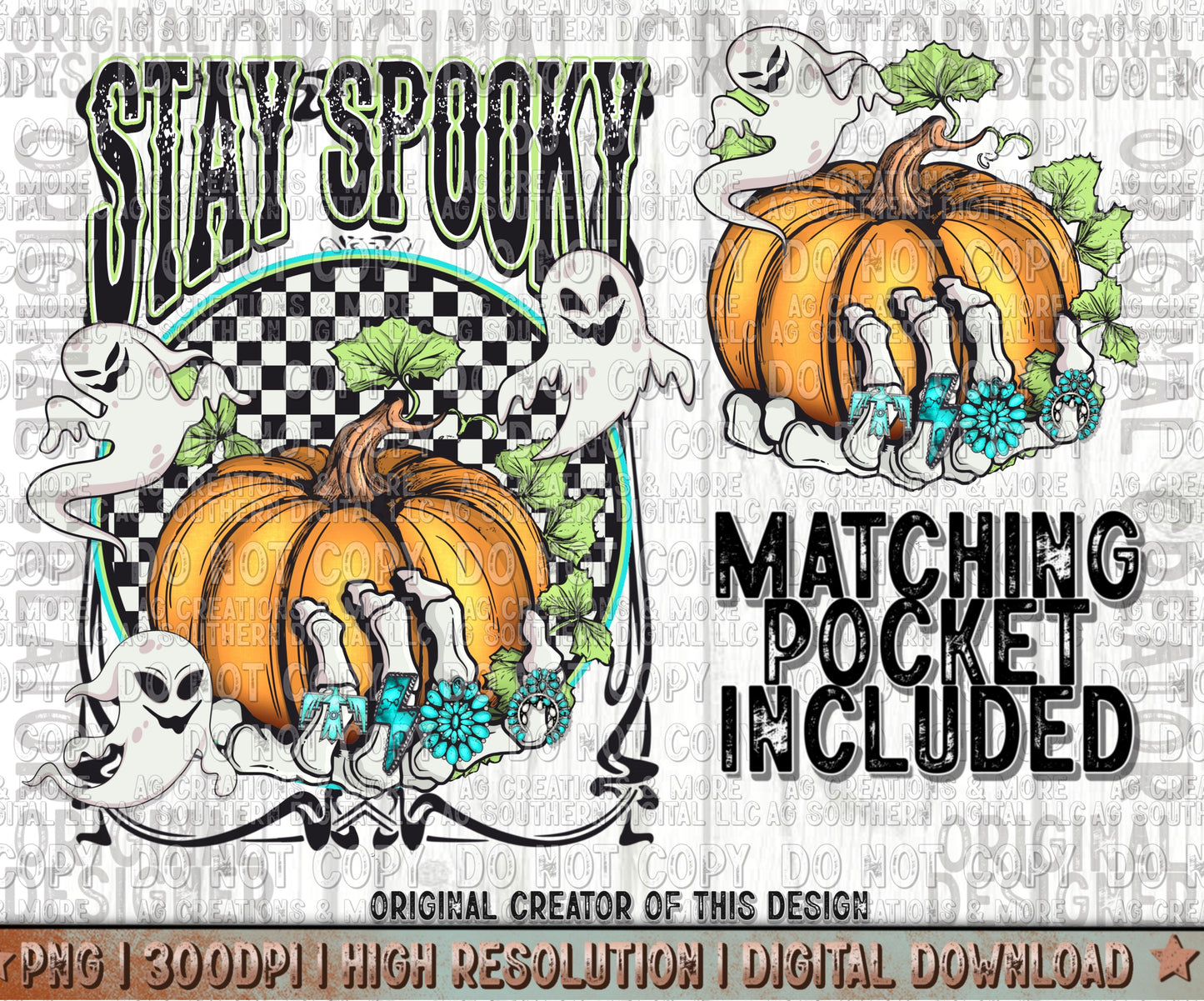Stay Spooky Pocket Set Digital Download PNG