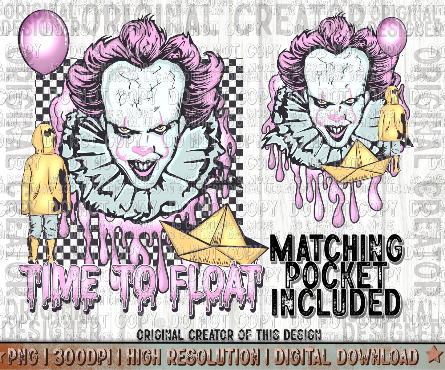 Time to Float Pocket Set Digital Download PNG