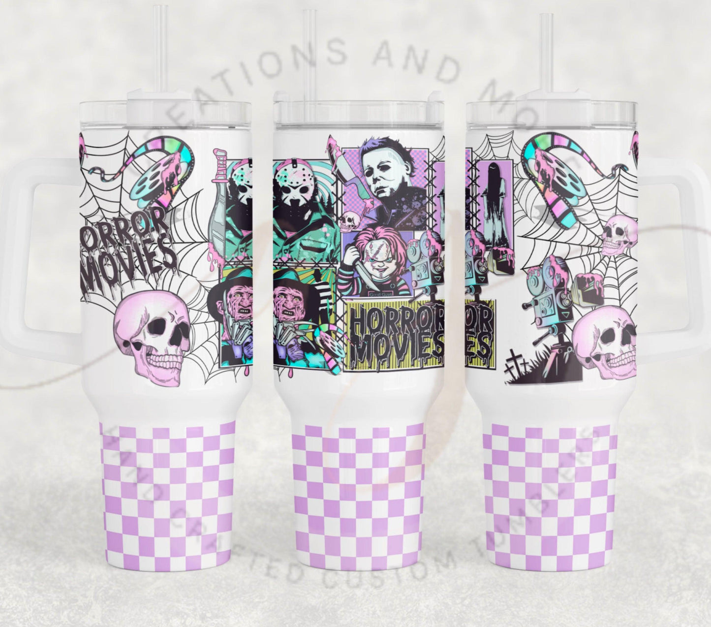 40oz Halloween Movies Tumbler Digital Png
