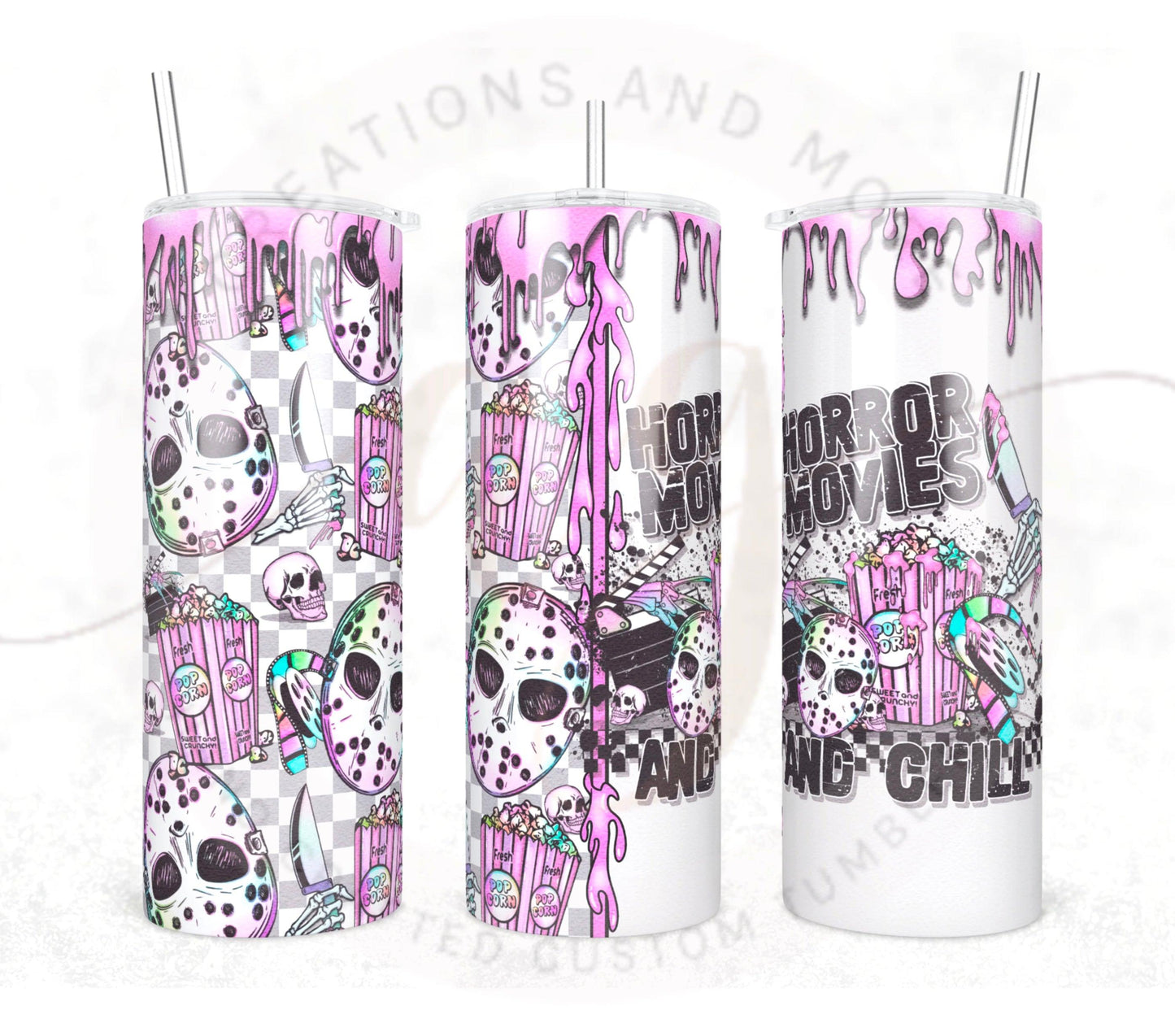 Horror Movies and Chill Tumbler Digital File