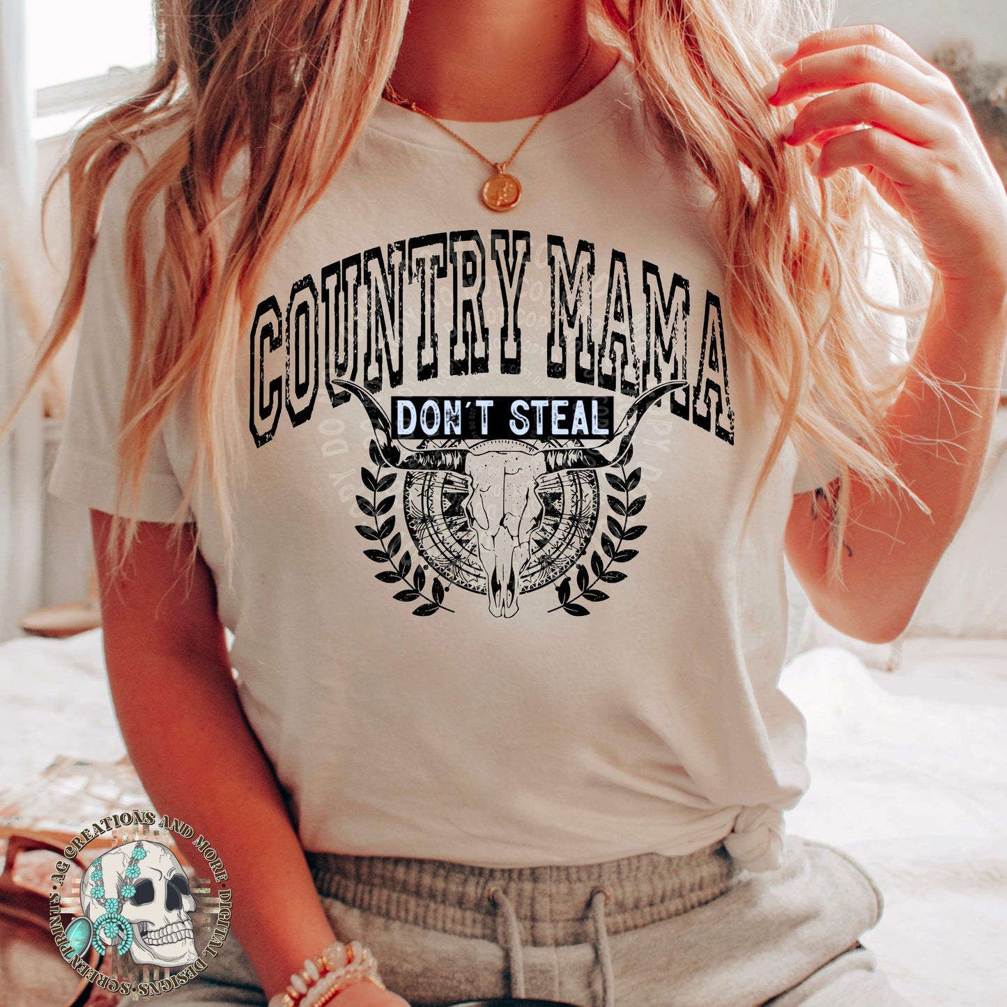 6 Country Mama Screen Print Transfer