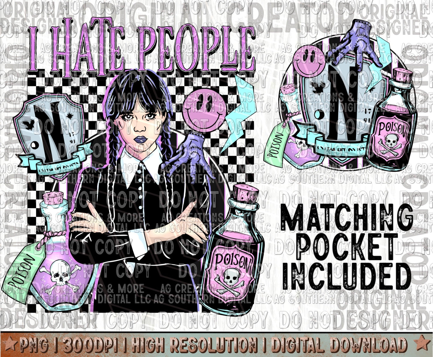 Poison Spooky Pocket Set Digital Download PNG
