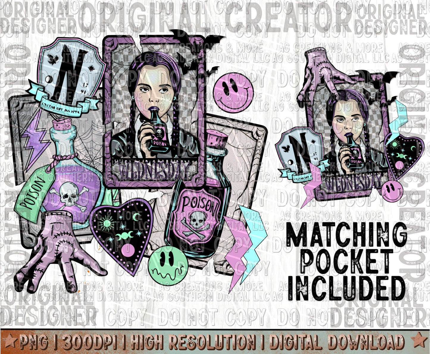 Spooky Thing Pocket Set Digital Download PNG