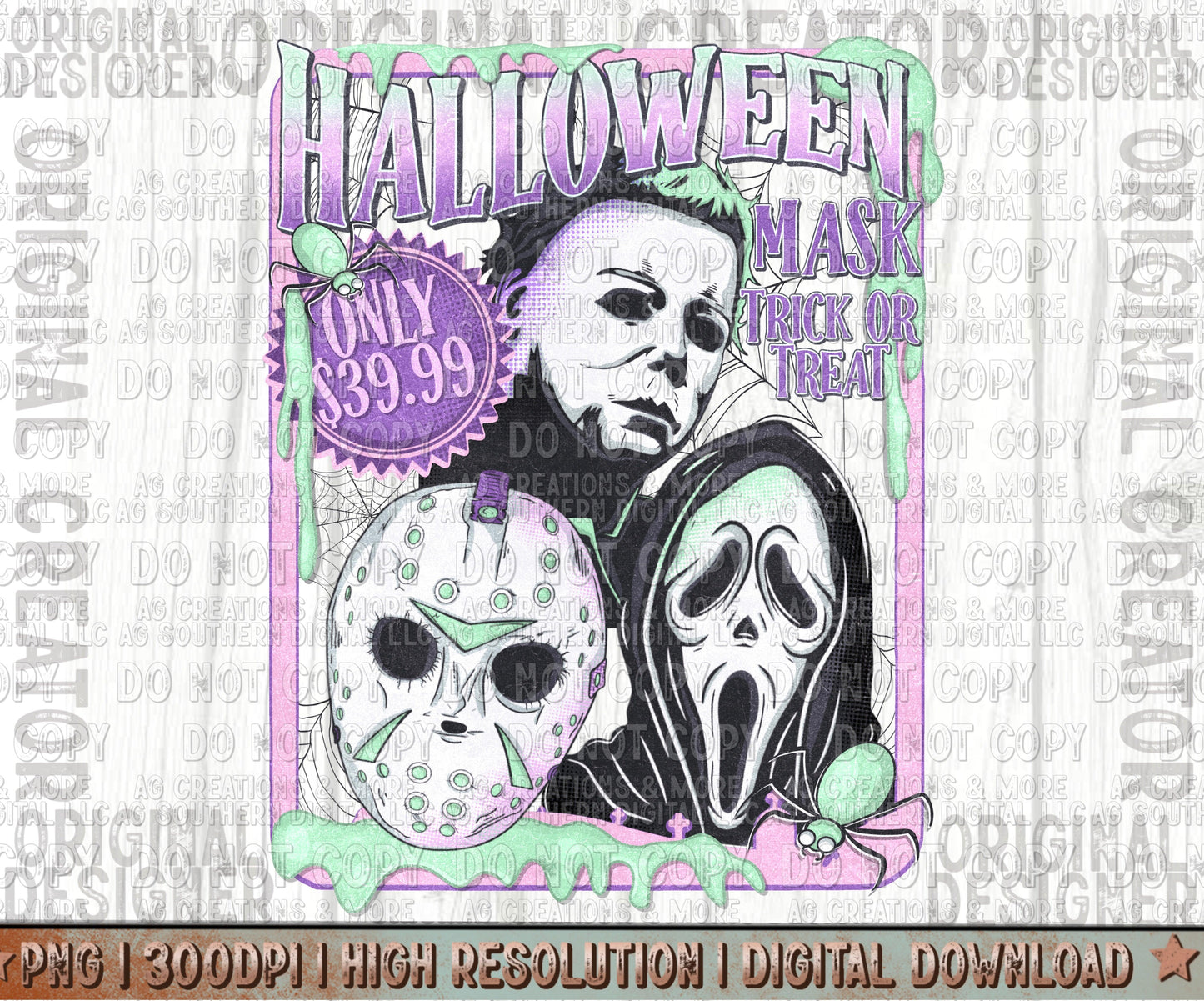 Halloween Mask Digital Download PNG