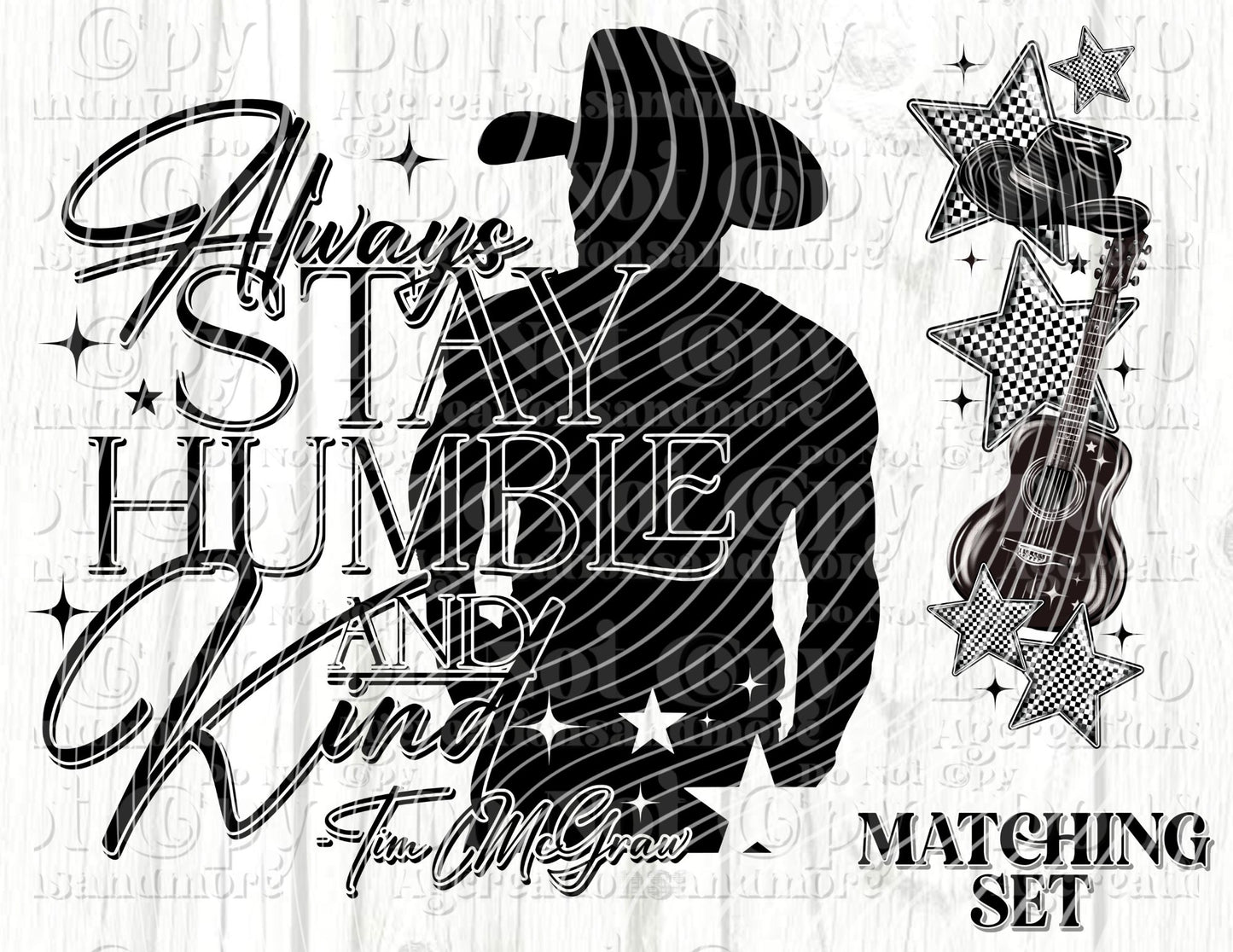 Humble and Kind Silhouette Set Digital Download PNG