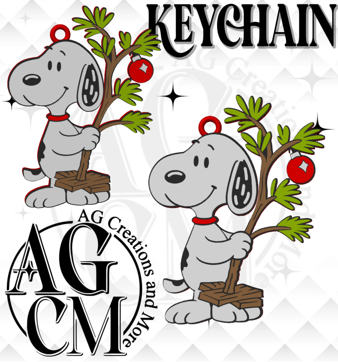 CB Christmas Pup 3D Keychain STL / 3MF Files