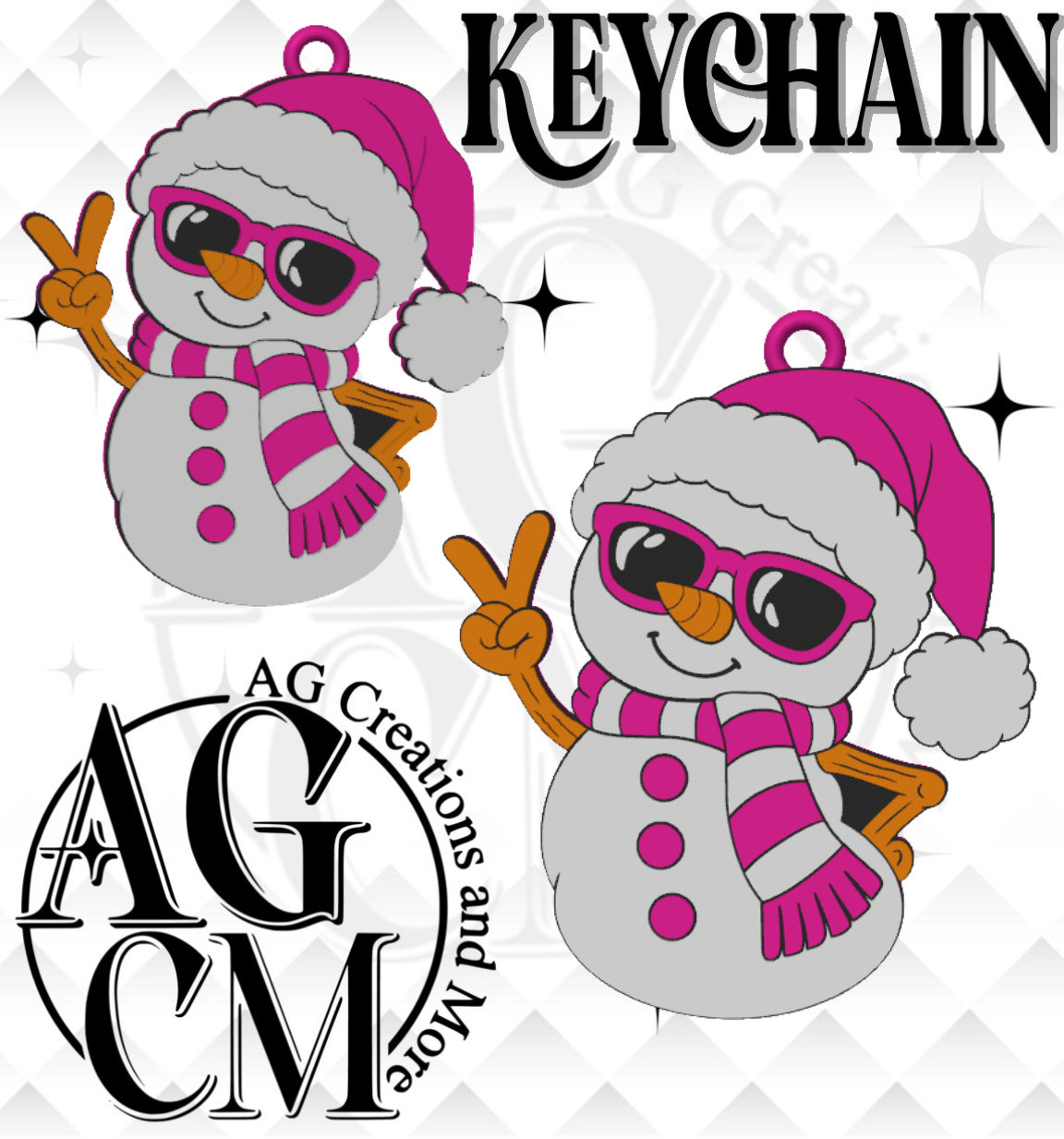 Snowman 3D Keychain (wholesale)