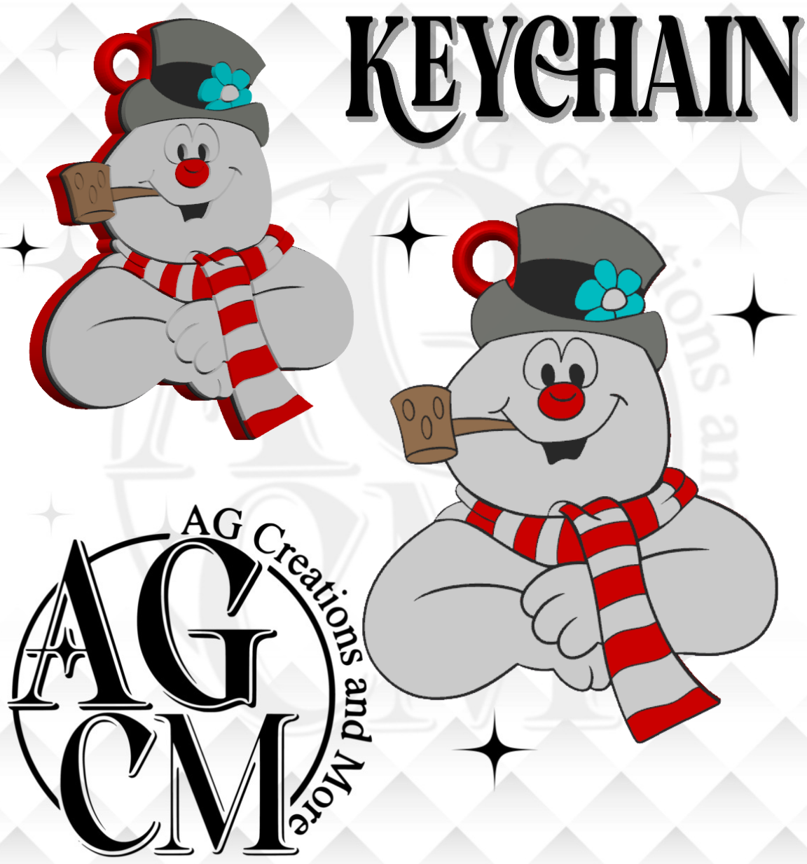 Snowman 3D Keychain (wholesale)