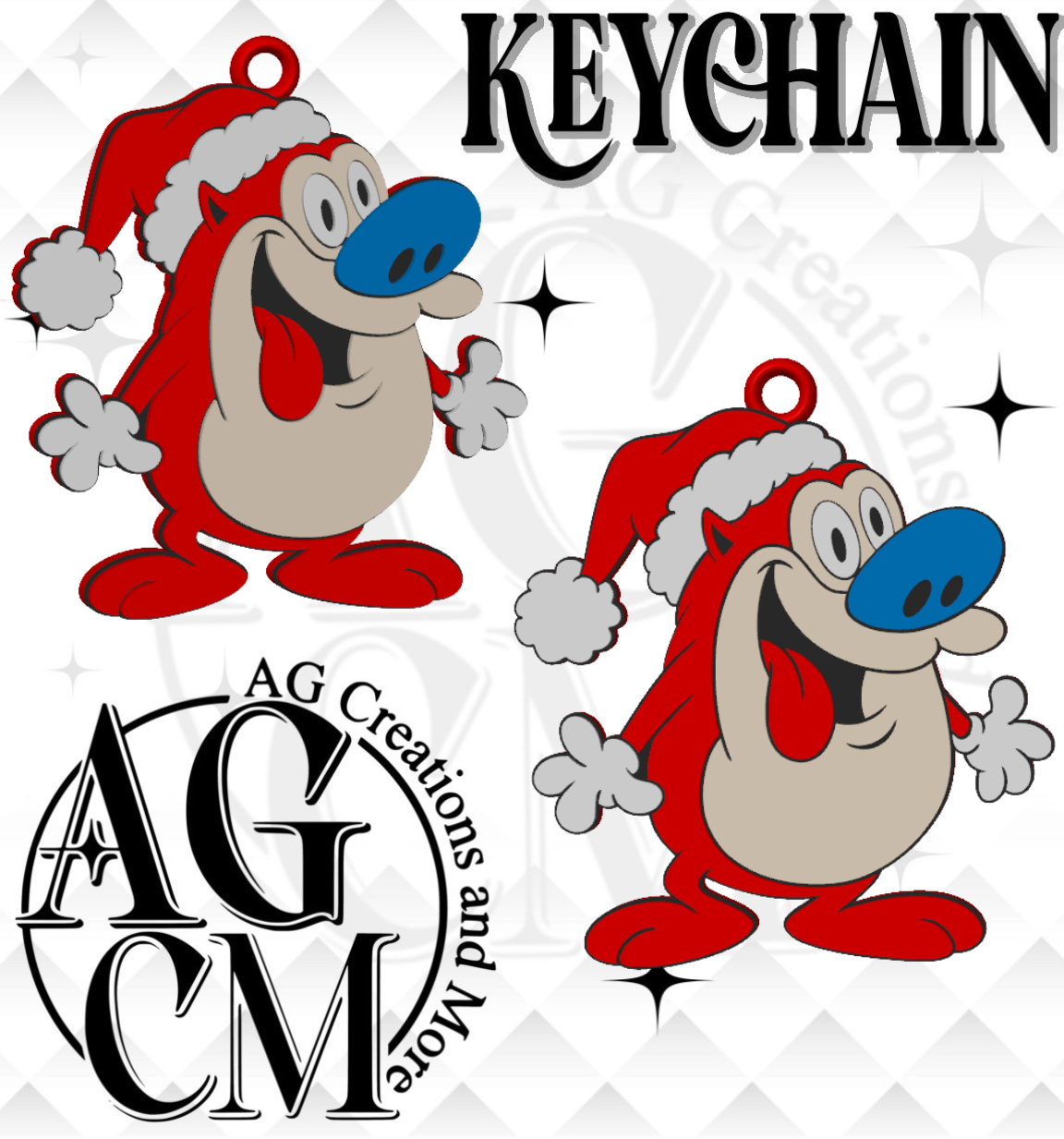 90s Cranky Pup 3D Keychain (wholesale)