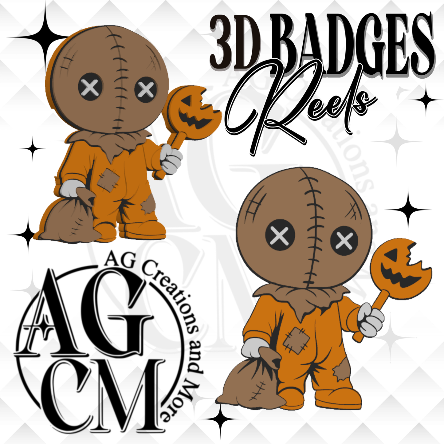 Trick or Treat 3D Badges/ Reels 3MF File