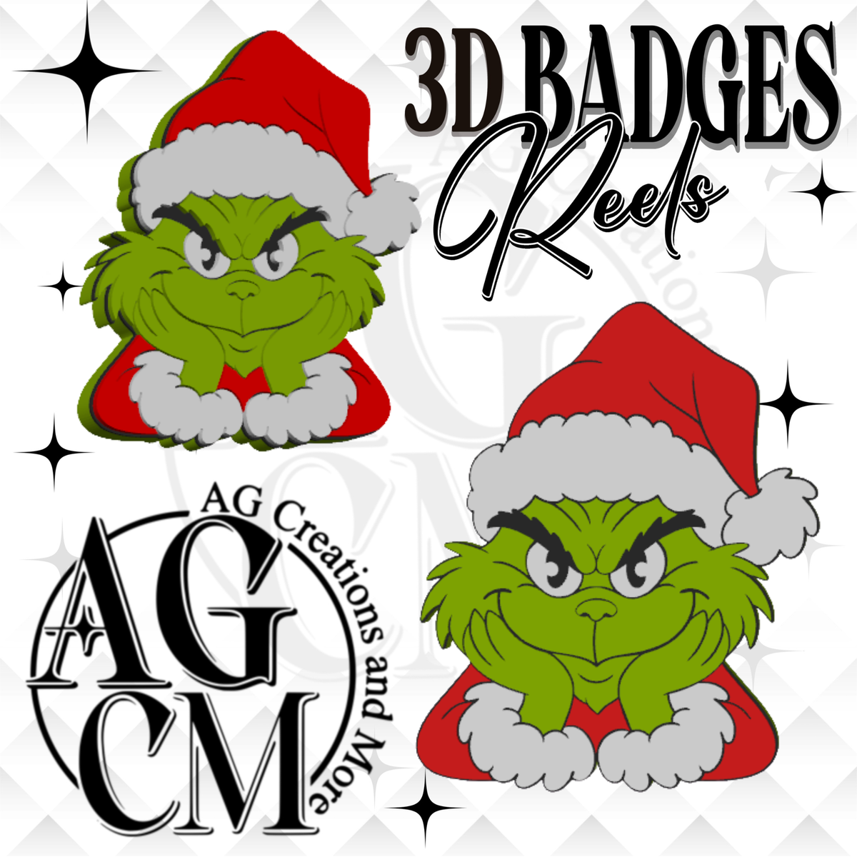G-Hands on face 3D Badges/ Reels (wholesale)